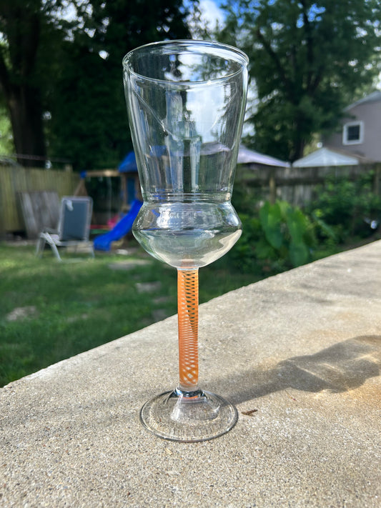 orange twisty accented goblet