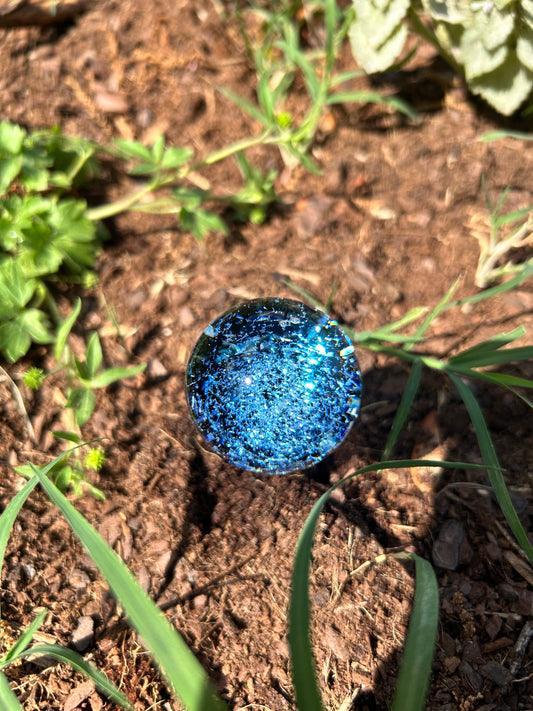 silver dichro planter accent