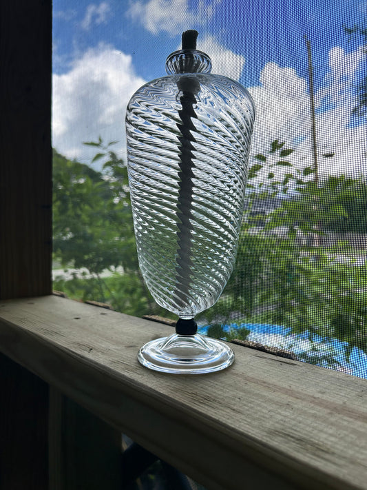 scalloped tiki torch