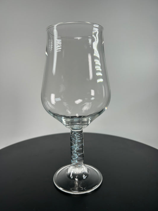 silver dichro wine glass