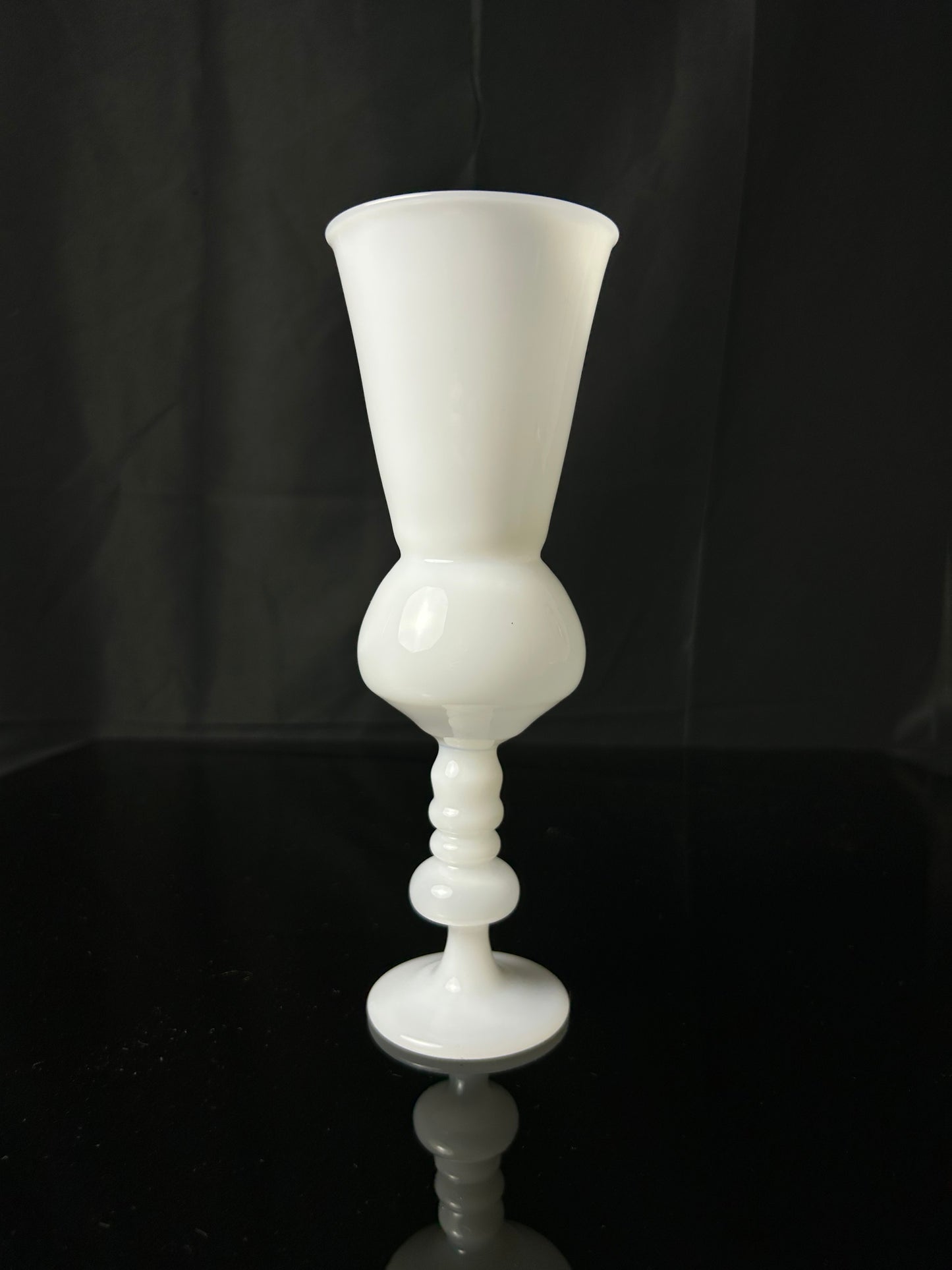 opaque white goblet